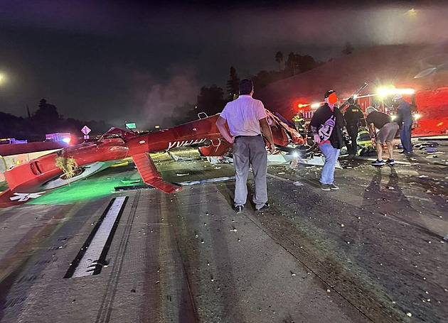 V Kalifornii se zřítil vrtulník zdravotní služby, jako zázrakem všichni přežili
