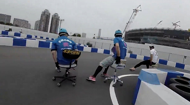 Netradiční sport na obzoru, Japonci závodí na kancelářských židlích