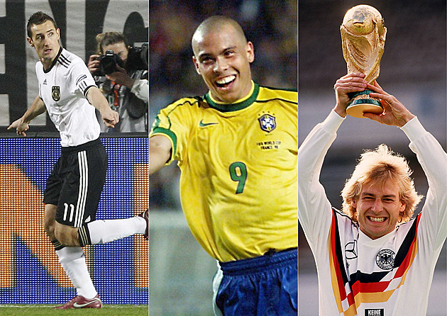 Nejúspěšnější střelci v historii fotbalových šampionátů. Jak vypadají dnes?